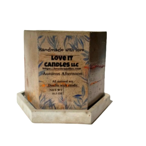 Fall Scented Soy Wax Candle Autumn Afternoon 10.5oz - Picture 2 of 7